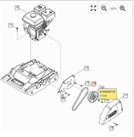 Ремень для виброплиты WP 1550, WP 2050 WACKER NEUSON аналог 5000111158 5100044733 2992